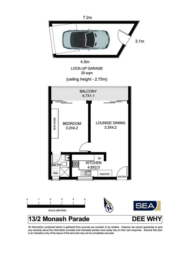 Floorplan of Homely unit listing, 13/2 Monash Parade, Dee Why NSW 2099