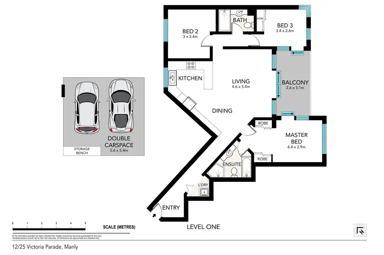 Floorplan of Homely apartment listing, 12/25 Victoria Parade, Manly NSW 2095