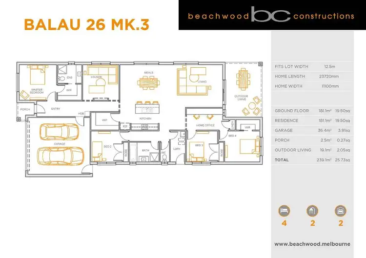 Floorplan of Homely house listing, L 174 Eacott Street, Longwarry VIC 3816