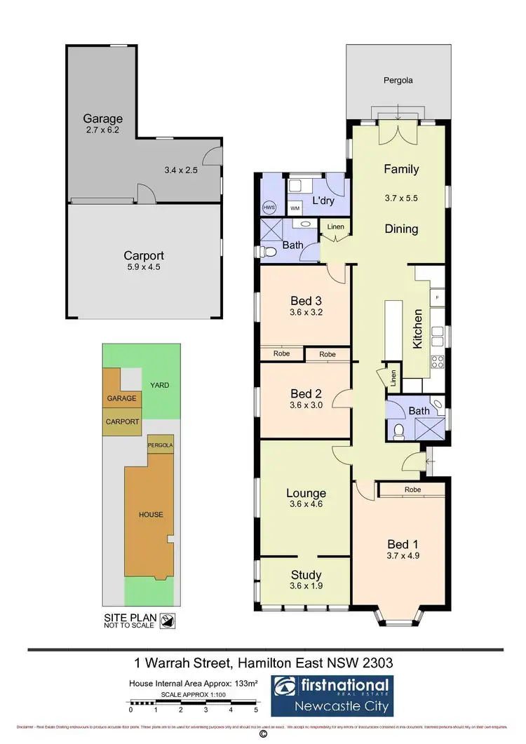Floorplan of Homely house listing, 1 Warrah Street, Hamilton East NSW 2303
