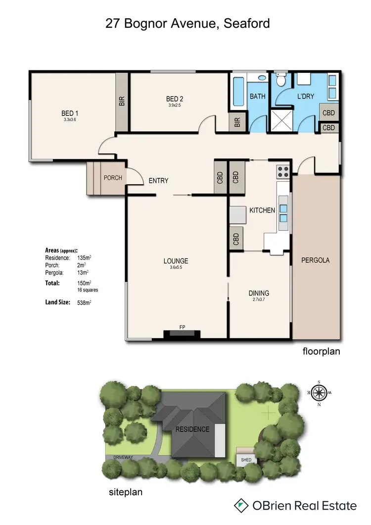 Floorplan of Homely house listing, 27 Bognor Avenue, Seaford VIC 3198