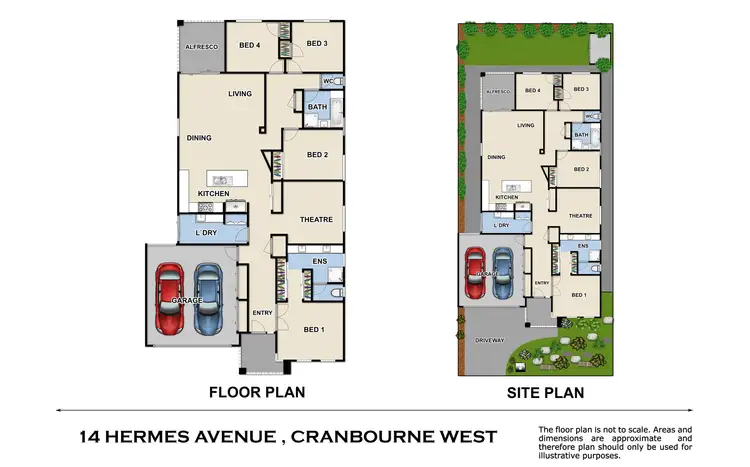 Floorplan of Homely house listing, 14 Hermes Avenue, Cranbourne West VIC 3977