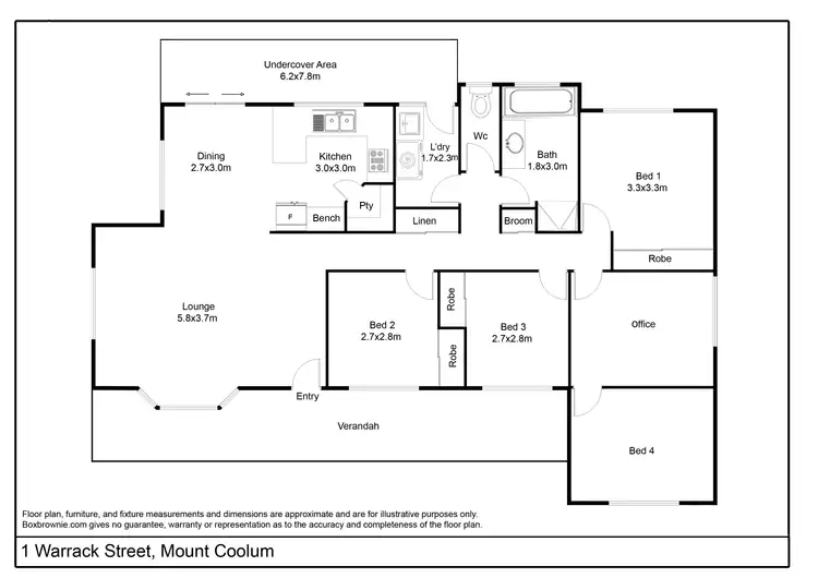 Floorplan of Homely house listing, 1 Warrack Street, Mount Coolum QLD 4573
