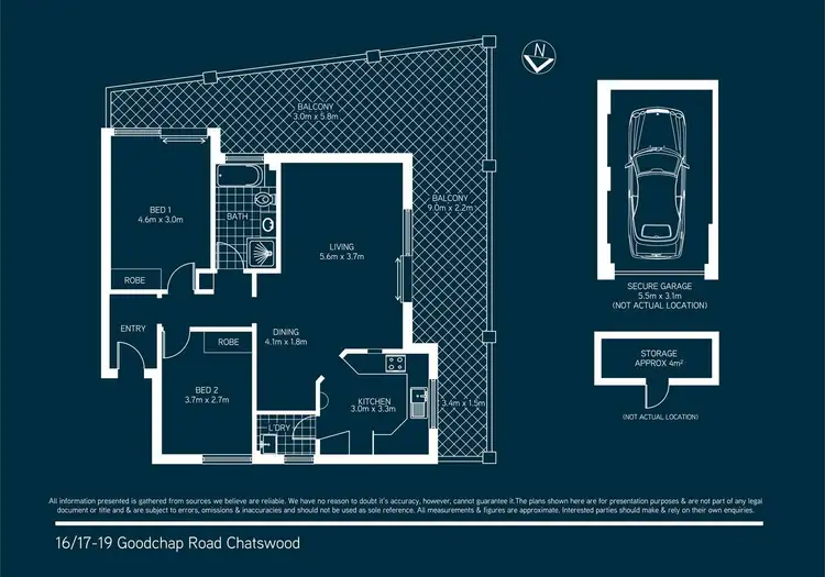 Floorplan of Homely apartment listing, 16/17-19 Goodchap Road, Chatswood NSW 2067
