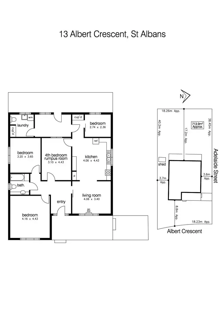 Floorplan of Homely house listing, 13 Albert Crescent, St Albans VIC 3021