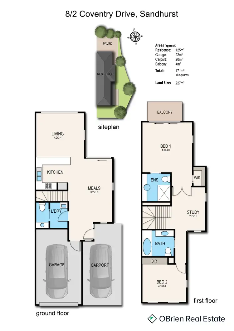 Floorplan of Homely townhouse listing, 8/2 Coventry Drive, Sandhurst VIC 3977