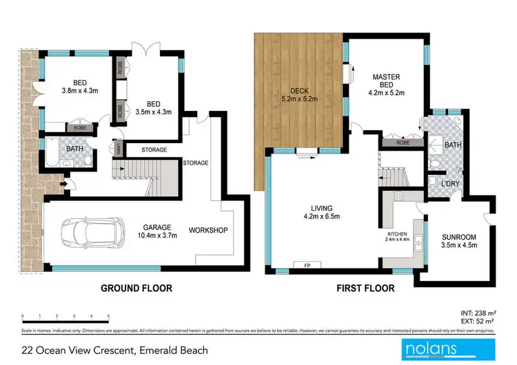 Floorplan of Homely house listing, 22 Ocean View Crescent, Emerald Beach NSW 2456