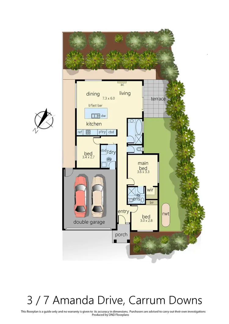 Floorplan of Homely unit listing, 3/7 Amanda Drive, Carrum Downs VIC 3201