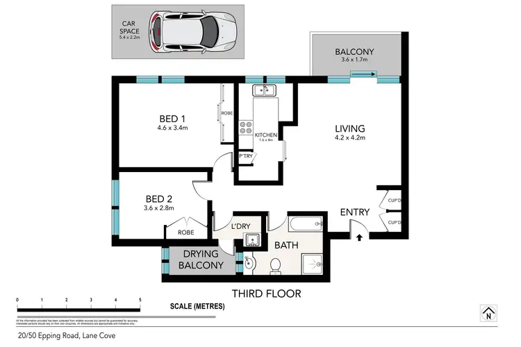 Floorplan of Homely apartment listing, 20/50 Epping Road, Lane Cove NSW 2066