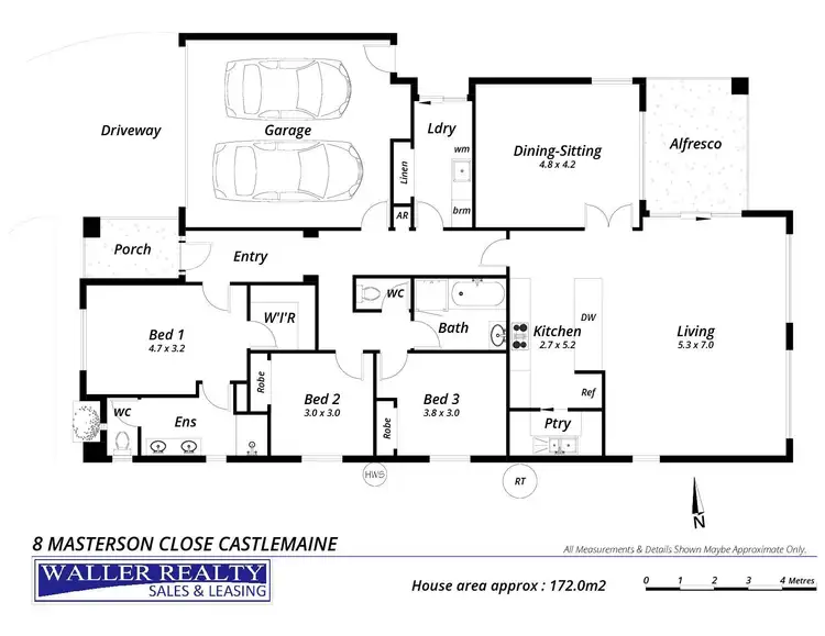 Floorplan of Homely house listing, 8 Masterson Close, Castlemaine VIC 3450
