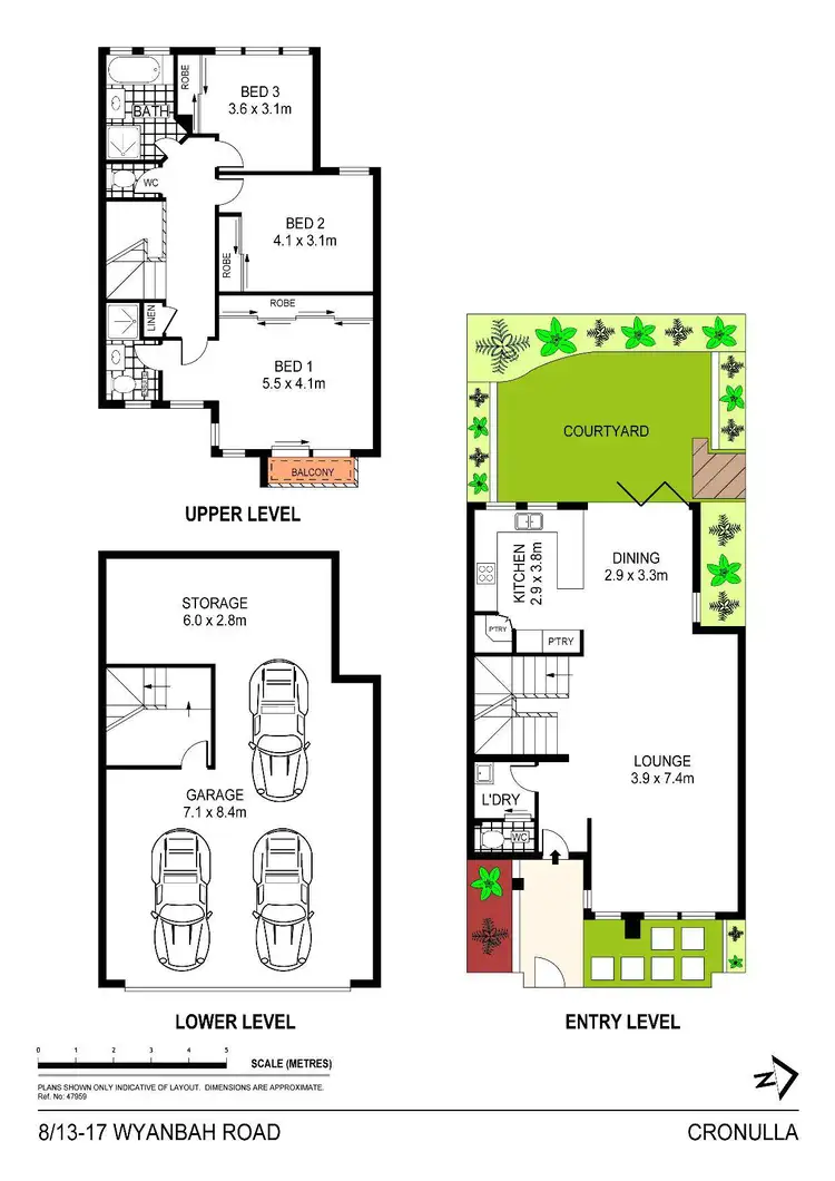 Floorplan of Homely townhouse listing, 8/13-17 Wyanbah Road, Cronulla NSW 2230