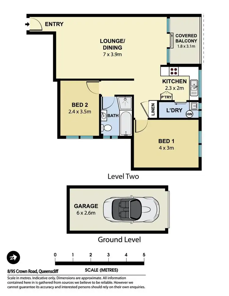 Floorplan of Homely unit listing, 8/95 Crown Road, Queenscliff NSW 2096