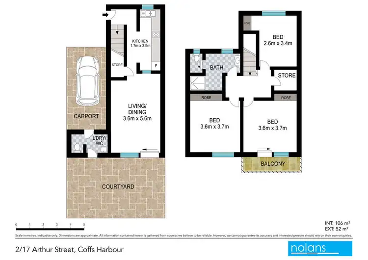 Floorplan of Homely townhouse listing, 2/17 Arthur Street, Coffs Harbour NSW 2450