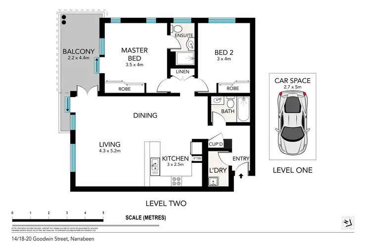 Floorplan of Homely apartment listing, 14/18-20 Goodwin Street, Narrabeen NSW 2101