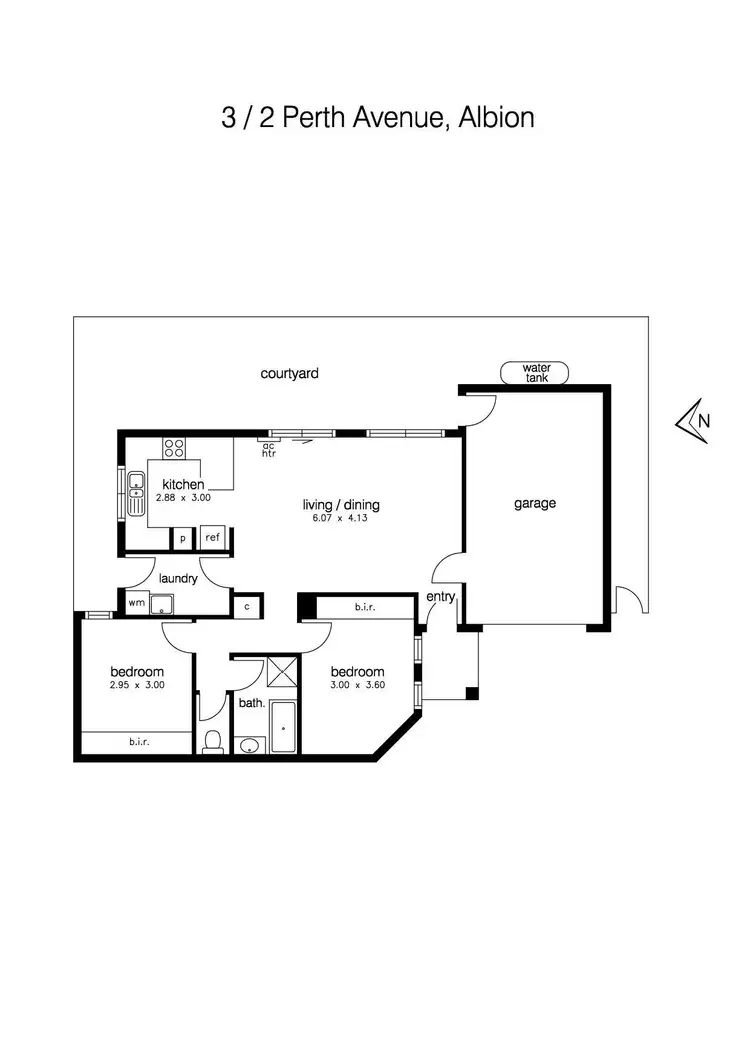Floorplan of Homely unit listing, 3/2 Perth Avenue, Albion VIC 3020