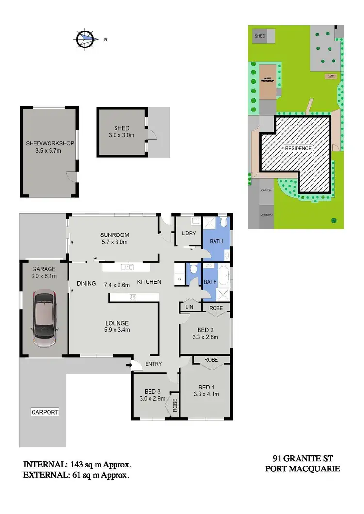 Floorplan of Homely house listing, 91 Granite Street, Port Macquarie NSW 2444