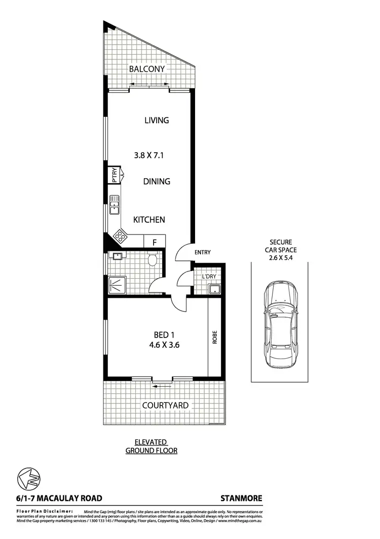 Floorplan of Homely apartment listing, 6/1-7 Macaulay Road, Stanmore NSW 2048