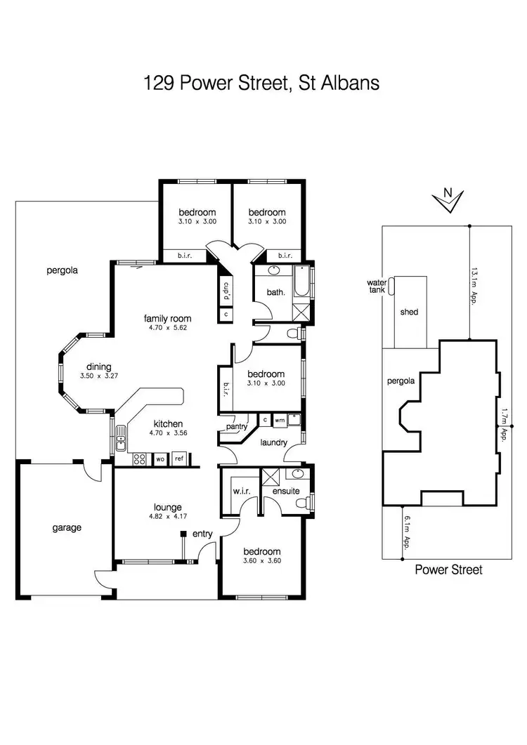 Floorplan of Homely house listing, 129 Power Street, St Albans VIC 3021