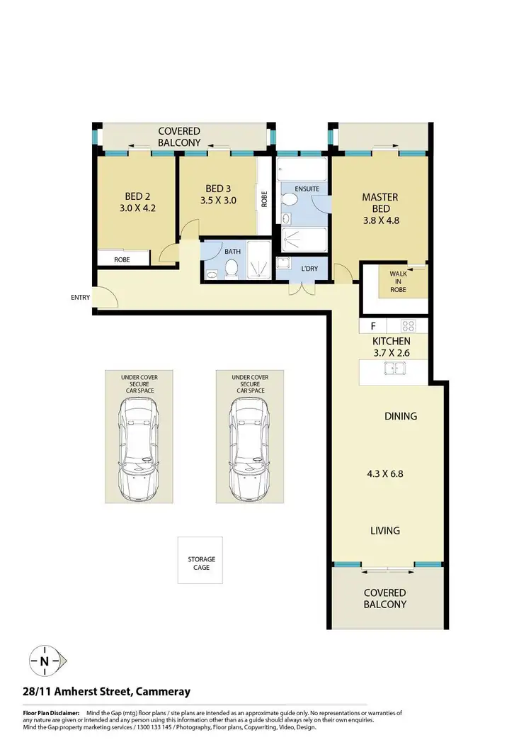 Floorplan of Homely apartment listing, 28/11 Amherst Street, Cammeray NSW 2062