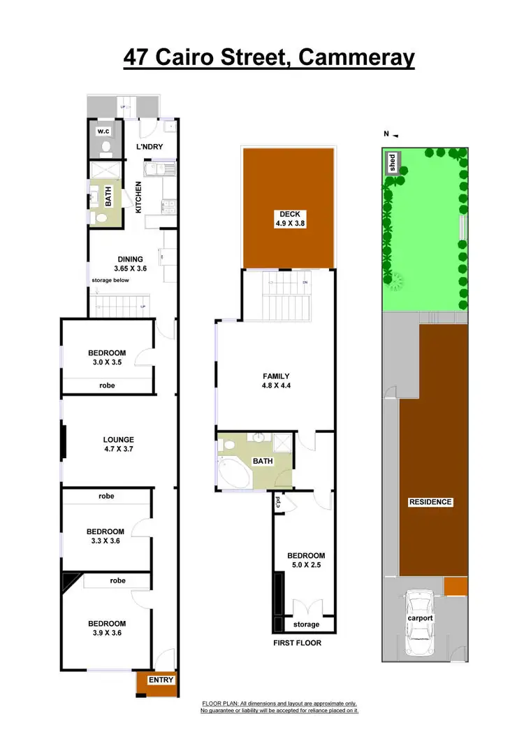 Floorplan of Homely semi-detached listing, 47 Cairo Street, Cammeray NSW 2062