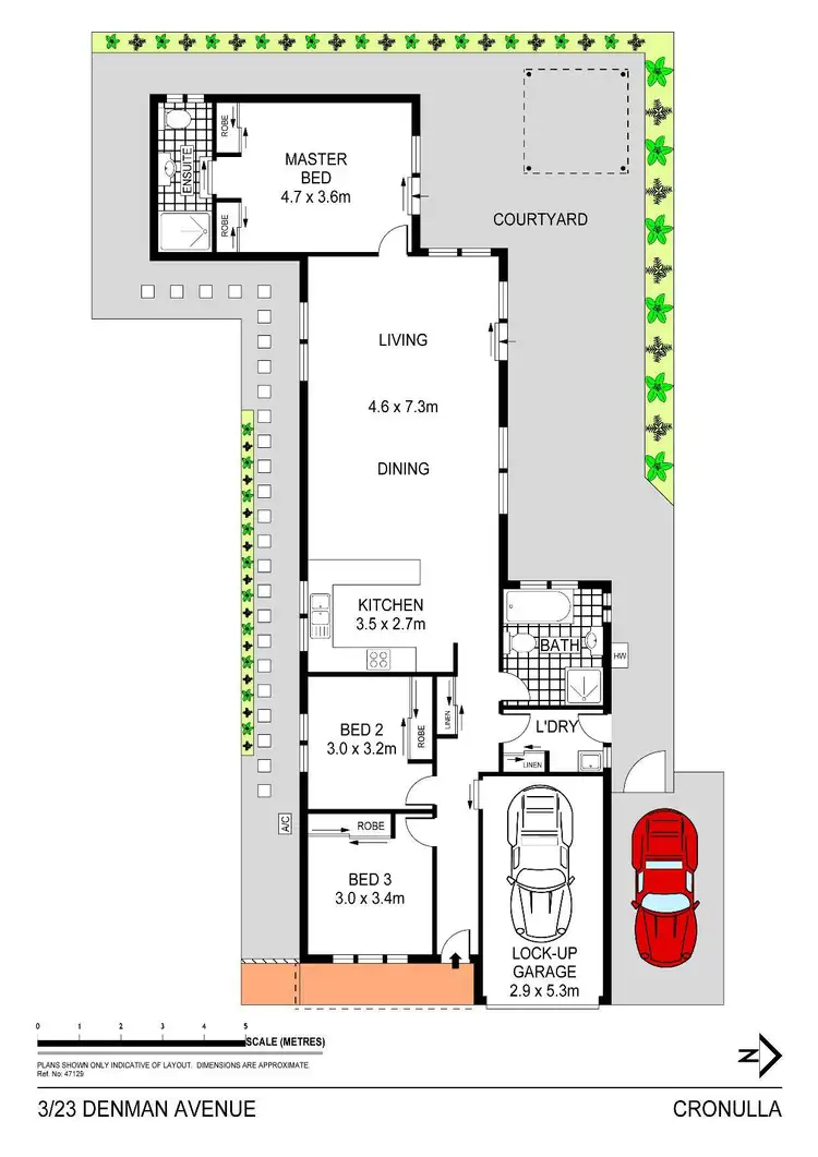 Floorplan of Homely villa listing, 3/23 Denman Avenue, Cronulla NSW 2230