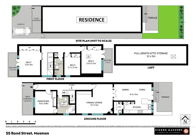 Floorplan of Homely semi-detached listing, 55 Bond Street, Mosman NSW 2088