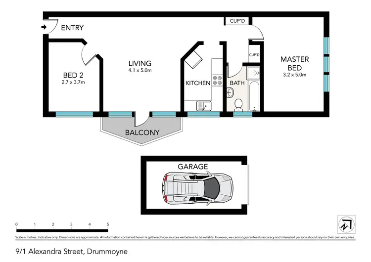 Floorplan of Homely apartment listing, 9/1 Alexandra Street, Drummoyne NSW 2047