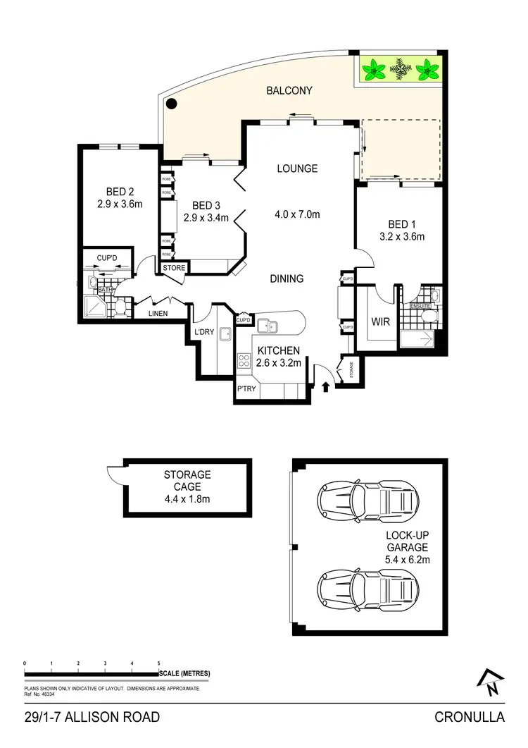 Floorplan of Homely unit listing, 29/1-7 Allison Road, Cronulla NSW 2230
