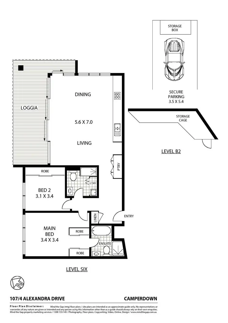 Floorplan of Homely apartment listing, 107/4 Alexandra Drive, Camperdown NSW 2050