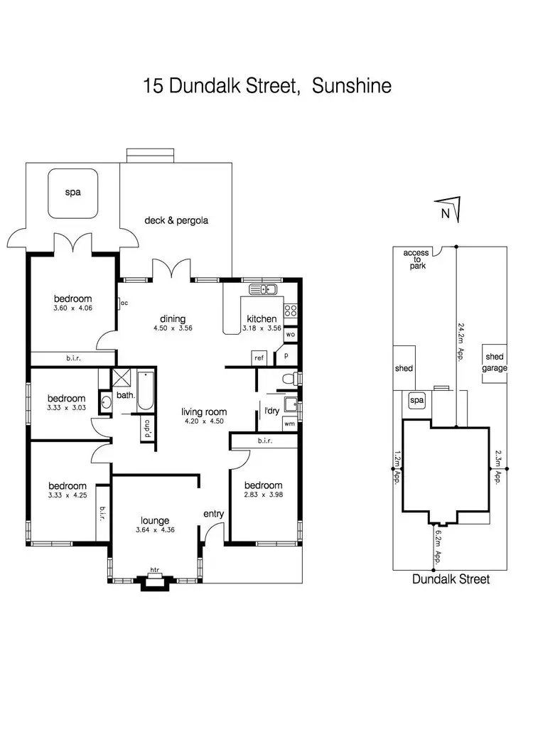 Floorplan of Homely house listing, 15 Dundalk Street, Sunshine VIC 3020