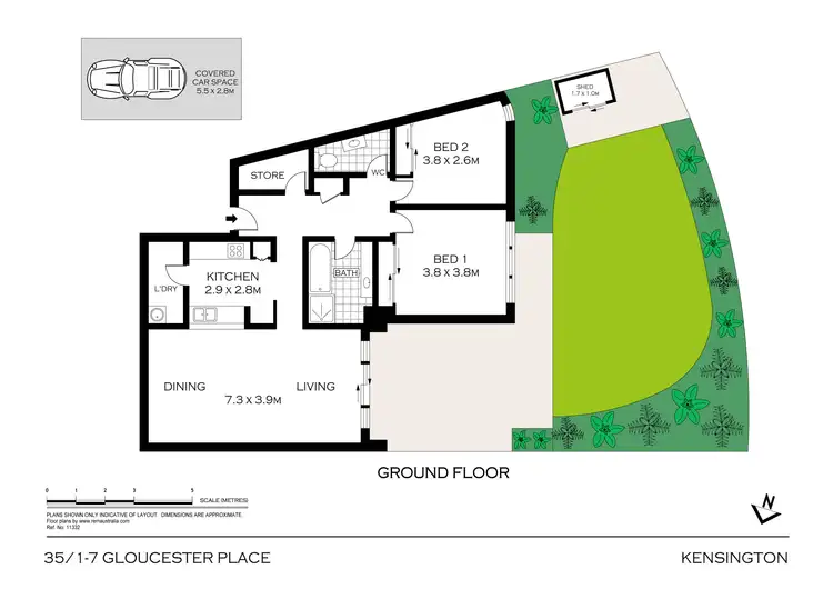 Floorplan of Homely apartment listing, 35/1-7 Gloucester Place, Kensington NSW 2033