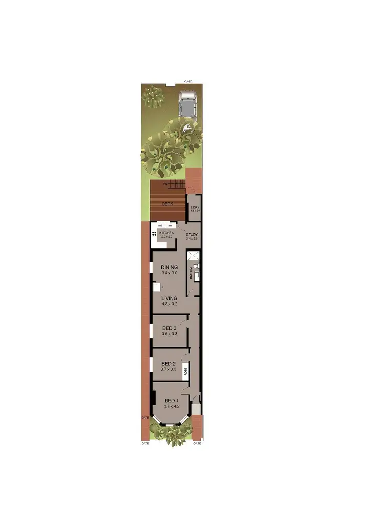 Floorplan of Homely house listing, 13 Greenbank Street, Marrickville NSW 2204