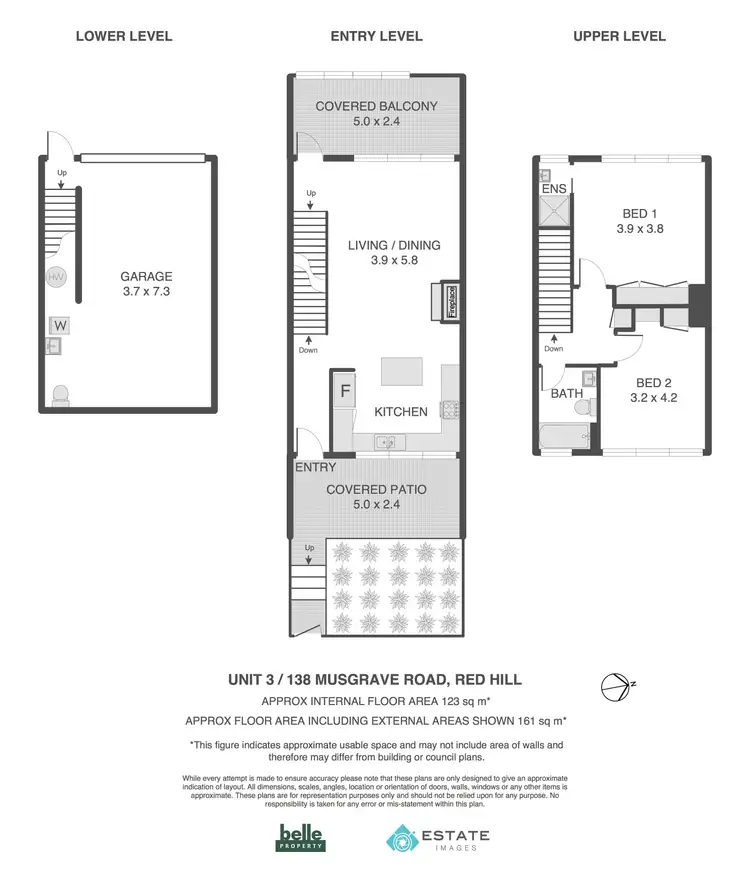 Floorplan of Homely townhouse listing, 40 Wellington Street, Red Hill QLD 4059