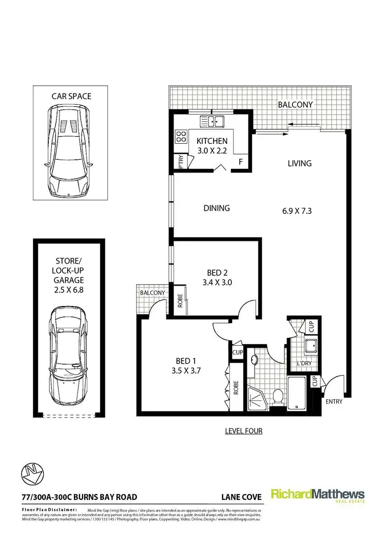 Floorplan of Homely apartment listing, 77/300a-300c Burns Bay Road, Lane Cove NSW 2066