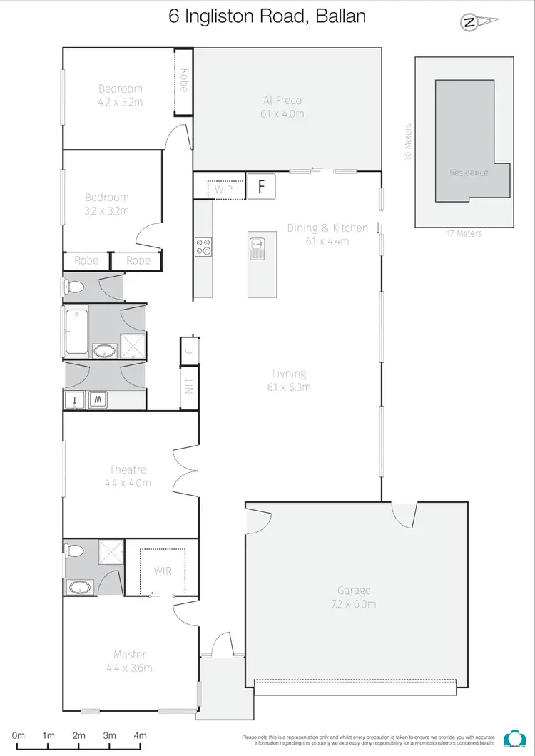 Floorplan of Homely house listing, 6 Ingliston Road, Ballan VIC 3342