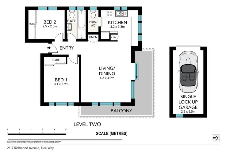 Floorplan of Homely apartment listing, 2/17 Richmond Avenue, Dee Why NSW 2099