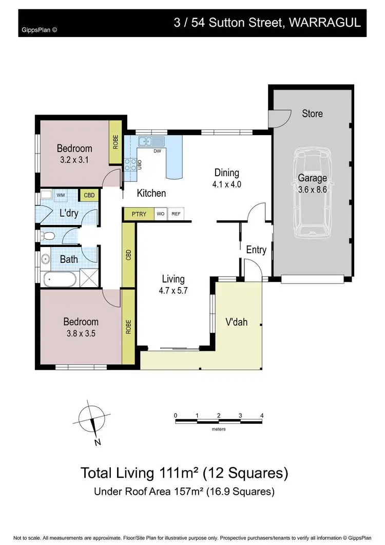 Floorplan of Homely unit listing, 3/54 Sutton Street, Warragul VIC 3820