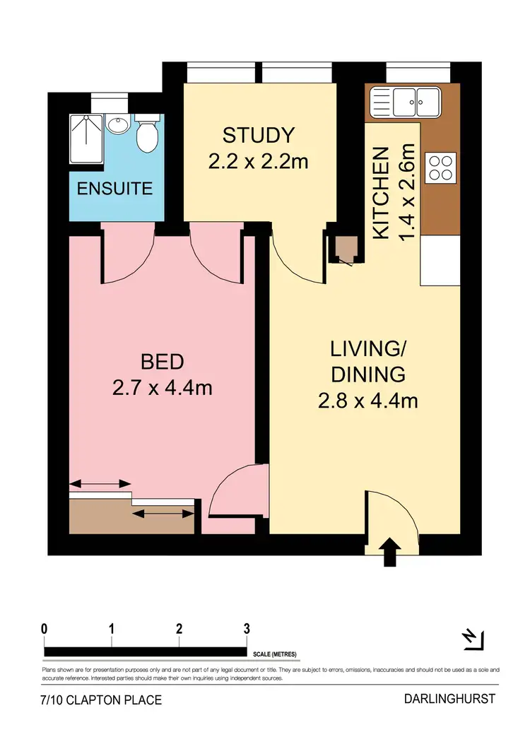 Floorplan of Homely unit listing, 7/10 Clapton Place, Darlinghurst NSW 2010