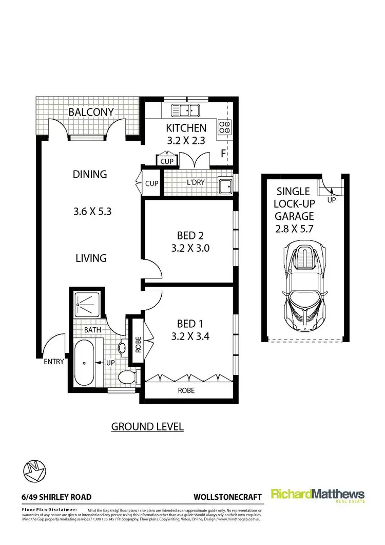 Floorplan of Homely apartment listing, 6/49 Shirley Road, Wollstonecraft NSW 2065