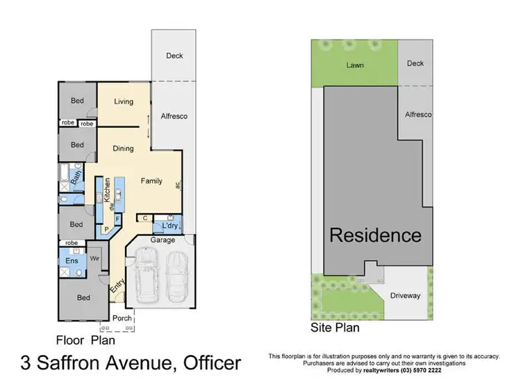 Floorplan of Homely house listing, 3 Saffron Avenue, Officer VIC 3809
