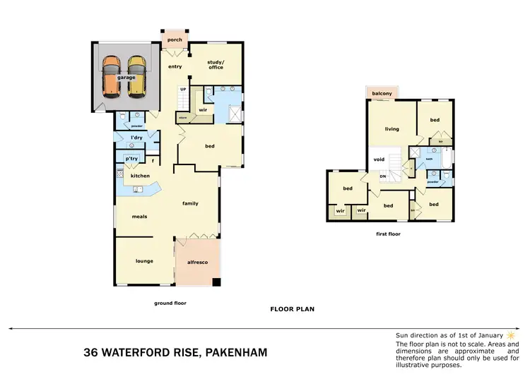 Floorplan of Homely house listing, 36 Waterford Rise, Pakenham VIC 3810