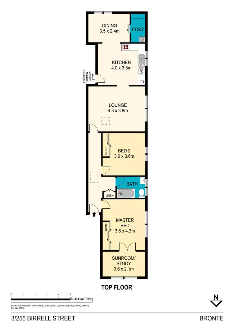 Floorplan of Homely apartment listing, 3/255 Birrell Street, Bronte NSW 2024