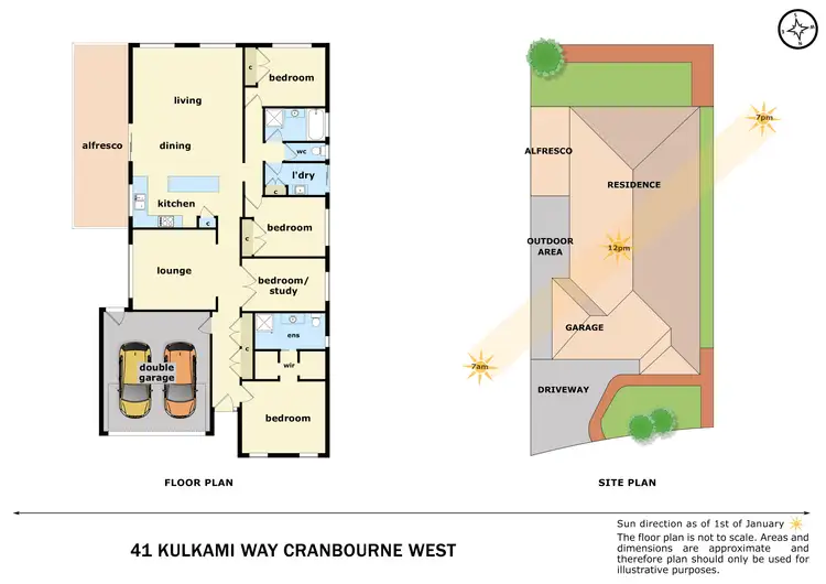 Floorplan of Homely house listing, 41 Kulkami Way, Cranbourne West VIC 3977