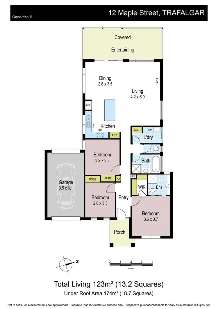 Floorplan of Homely house listing, 12 Maple Street, Trafalgar VIC 3824