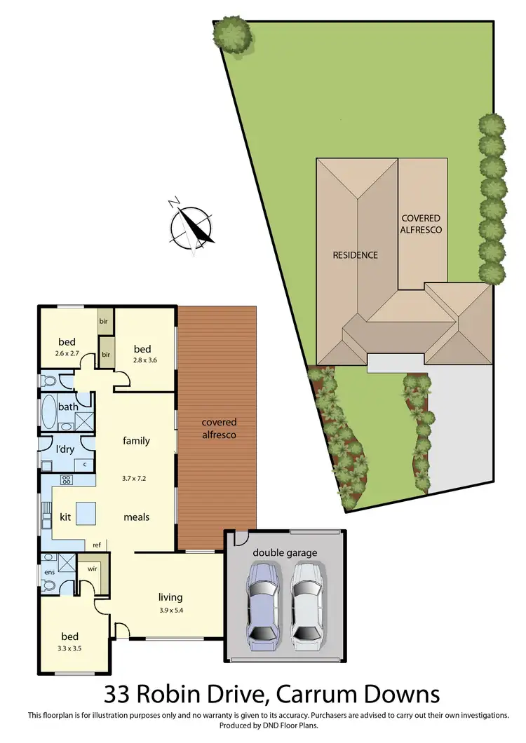 Floorplan of Homely house listing, 33 Robin Drive, Carrum Downs VIC 3201
