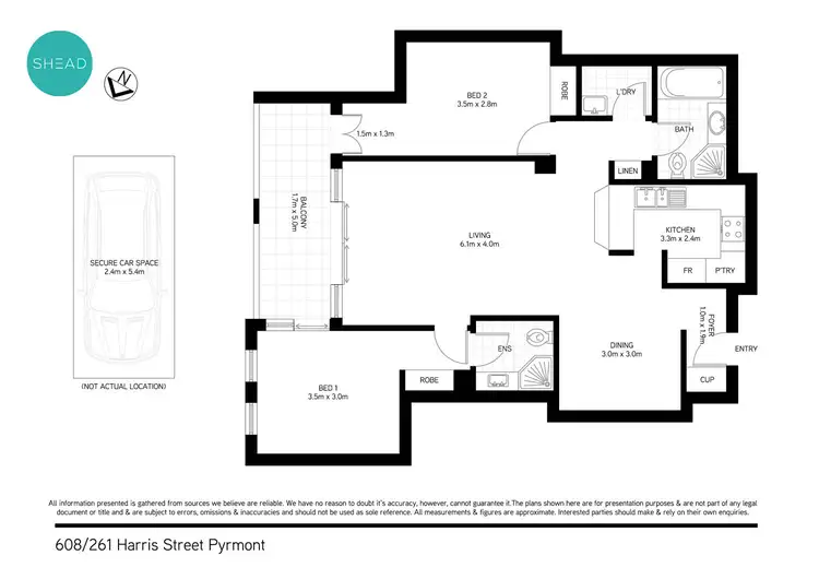 Floorplan of Homely apartment listing, 608/261 Harris Street, Pyrmont NSW 2009