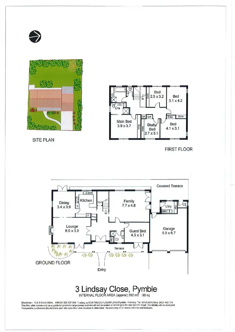 Floorplan of Homely house listing, 3 Lindsay Close, Pymble NSW 2073
