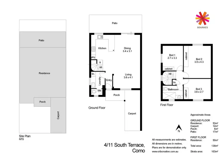 Floorplan of Homely townhouse listing, 4/11 South Terrace, Como WA 6152