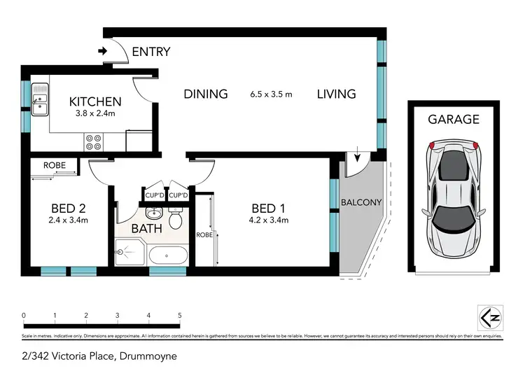 Floorplan of Homely apartment listing, 2/342 Victoria Place, Drummoyne NSW 2047