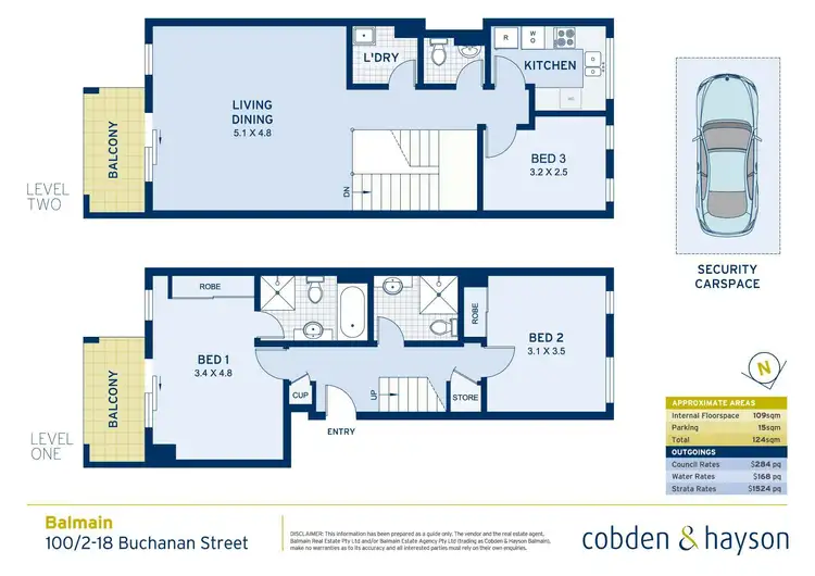 Floorplan of Homely apartment listing, 100/2-18 Buchanan Street, Balmain NSW 2041